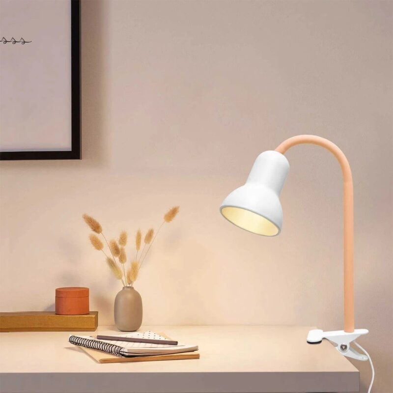 GloboStar® TAVOLO 204-0151 Παιδικό Eπιτραπέζιο Φωτιστικό Μονόφωτο 1 x E14 IP20 Πορτοκαλί & Λευκό – Μ11 x Π9 x Υ35cm