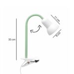 GloboStar® TAVOLO 204-0153 Παιδικό Eπιτραπέζιο Φωτιστικό Μονόφωτο 1 x E14 IP20 Πράσινο & Λευκό – Μ11 x Π9 x Υ35cm