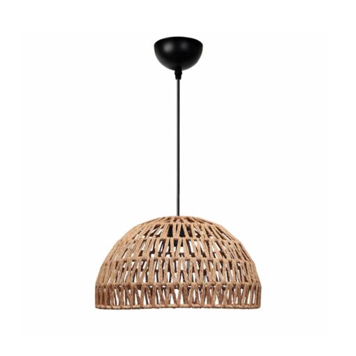 GLOBOSTAR® SAND 204-0167 Boho Κρεμαστό Φωτιστικό Οροφής με Ντουί 1 x E27 AC 220-240V IP20 – Μπεζ – Μ29 x Π29 x Υ16cm