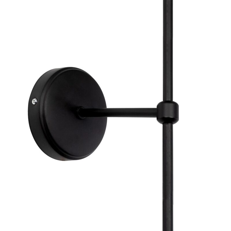 GloboStar® LING 204-0188 Μοντέρνο Φωτιστικό Τοίχου Απλίκα Μονόφωτο 1 x E27 AC 220-240V IP20 Μπεζ & Μαύρο – Μ22 x Π22 x Υ50cm