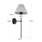 GloboStar® LING 204-0188 Μοντέρνο Φωτιστικό Τοίχου Απλίκα Μονόφωτο 1 x E27 AC 220-240V IP20 Μπεζ & Μαύρο – Μ22 x Π22 x Υ50cm