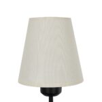 GloboStar® LING 204-0190 Μοντέρνο Φωτιστικό Τοίχου Απλίκα Μονόφωτο 1 x E27 AC 220-240V IP20 Μπεζ & Μαύρο – Μ13 x Π13 x Υ50cm