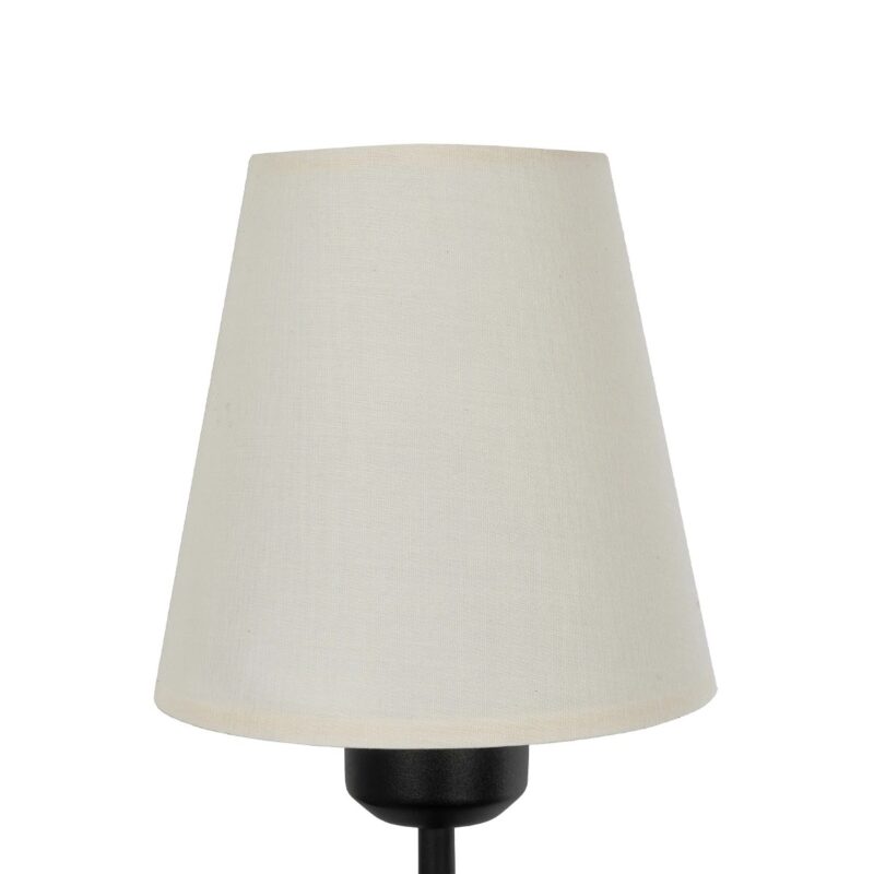 GloboStar® LING 204-0190 Μοντέρνο Φωτιστικό Τοίχου Απλίκα Μονόφωτο 1 x E27 AC 220-240V IP20 Μπεζ & Μαύρο – Μ13 x Π13 x Υ50cm