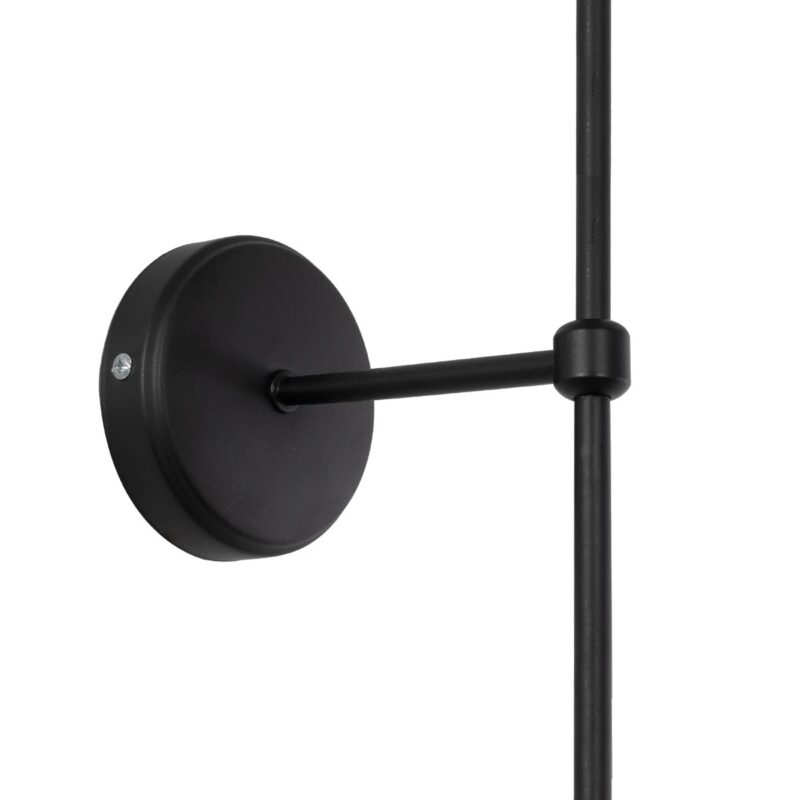 GloboStar® LING 204-0190 Μοντέρνο Φωτιστικό Τοίχου Απλίκα Μονόφωτο 1 x E27 AC 220-240V IP20 Μπεζ & Μαύρο – Μ13 x Π13 x Υ50cm