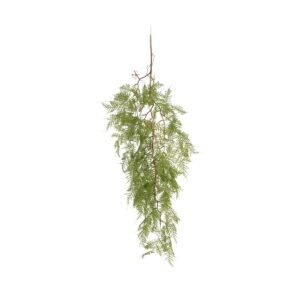 GloboStar® Artificial Garden HANGING FERN 20620 Τεχνητό Διακοσμητικό Κρεμαστό Φυτό Φτέρης Μ32 x Π14 x Υ96cm