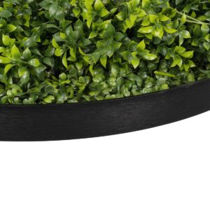 GloboStar® Artificial Garden VARIOUS PLANTS ROUND WALL DISC 20689 Τεχνητό Διακοσμητικό Στρογγυλό Πάνελ Φυλλωσιάς – Κάθετος Κήπος Μιξ Μ70 x Π70 x Υ15cm