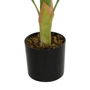 GloboStar® Artificial Garden ALBINO MONSTERA 20938 Τεχνητό Διακοσμητικό Φυτό Πράσινη & Λευκή Μονστέρα Μ90 x Π90 x Υ90cm