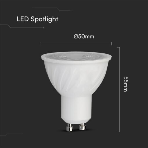 LED Λάμπα GU10 CREE CHIP 6W V-TAC Dimmable 38° 445lm Φυσικό Λευκό 4000K – 211966