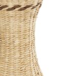 GloboStar® Artificial Garden MONACO 21235 Διακοσμητικό Πλεκτό Καλάθι – Κασπώ Γλάστρα – Flower Pot Μπεζ Φ29cm x Υ60cm