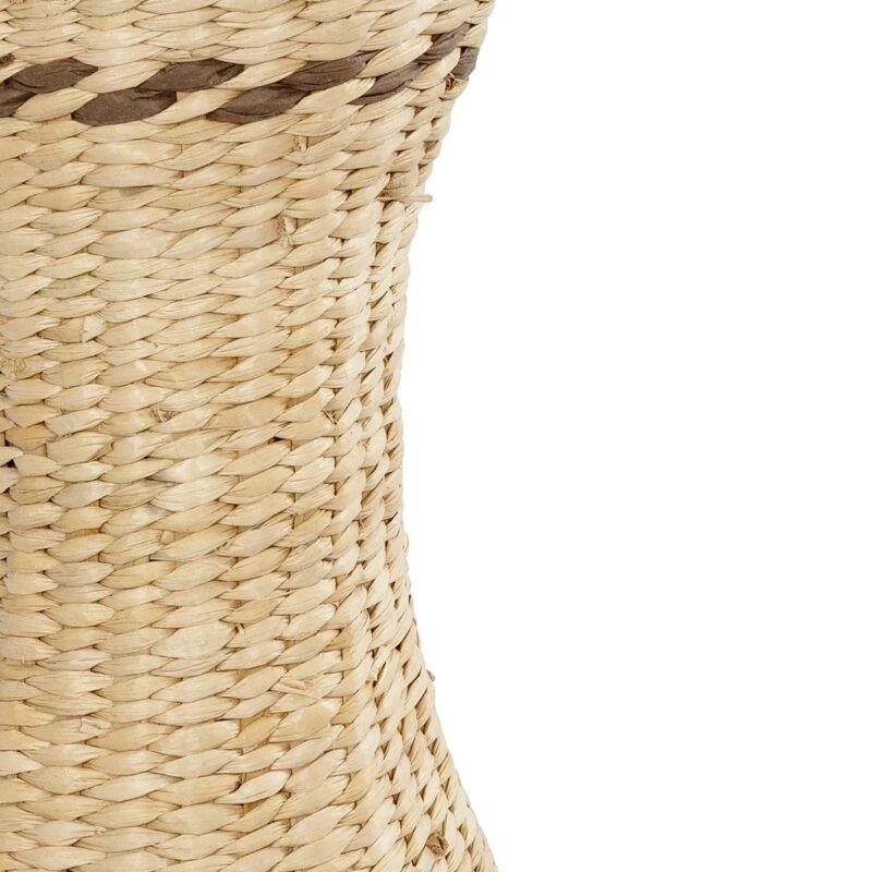 GloboStar® Artificial Garden MONACO 21235 Διακοσμητικό Πλεκτό Καλάθι – Κασπώ Γλάστρα – Flower Pot Μπεζ Φ29cm x Υ60cm