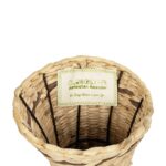 GloboStar® Artificial Garden MONACO 21235 Διακοσμητικό Πλεκτό Καλάθι – Κασπώ Γλάστρα – Flower Pot Μπεζ Φ29cm x Υ60cm