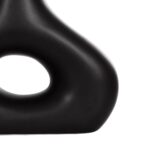 GloboStar® Artificial Garden HORIZON 21252 Διακοσμητικό Κεραμικό Βάζo Μαύρο Π18 x Μ6 x Υ15 cm