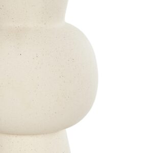 GloboStar® Artificial Garden BANGKOK 21274 Διακοσμητικό Κεραμικό Βάζο Μπεζ Μ12.5 x Π12.5 x Υ23cm