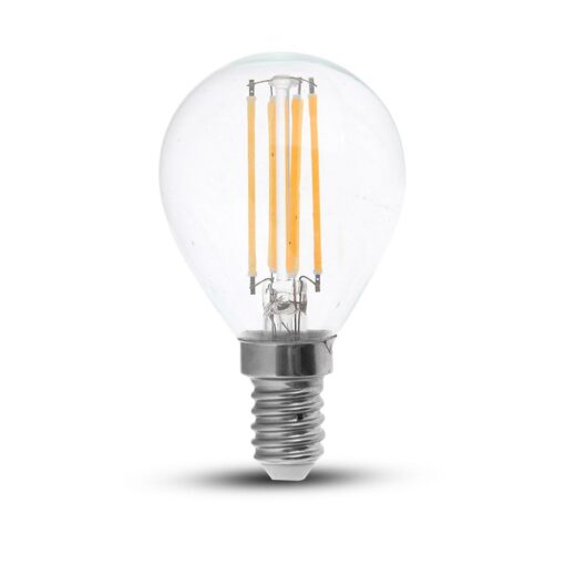 Λάμπα LED E14 G45 Filament 6W Θερμό Λευκό 3000K Διάφανο Γυαλί V-TAC – 212845