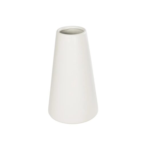 GloboStar® Artificial Garden CONSOLI 21287 Διακοσμητικό Κεραμικό Βάζο Μπεζ Μ14 x Π14 x Υ25cm
