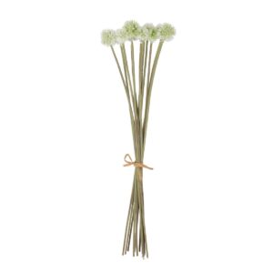 GloboStar® Artificial Garden WHITE DANDELION BOUQET 21358 Τεχνητό Διακοσμητικό Ταραξάκο Μπουκέτο Y54cm