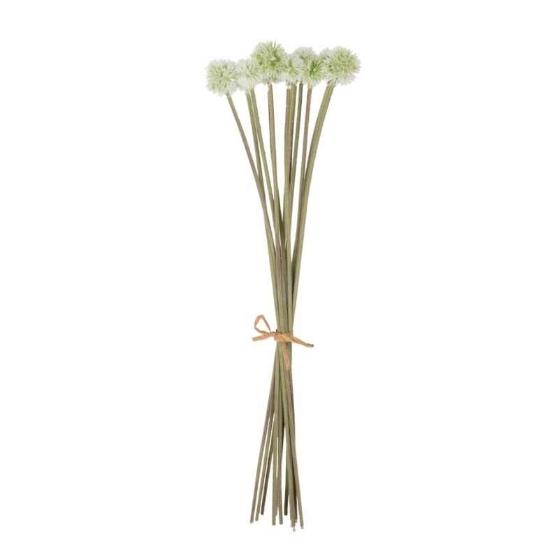 GloboStar® Artificial Garden WHITE DANDELION BOUQET 21358 Τεχνητό Διακοσμητικό Ταραξάκο Μπουκέτο Y54cm
