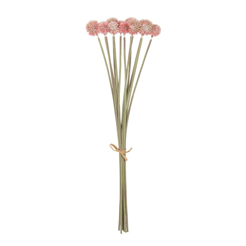 GloboStar® Artificial Garden PINK DANDELION BOUQET 21359 Τεχνητό Διακοσμητικό Ταραξάκο Μπουκέτο Y54cm