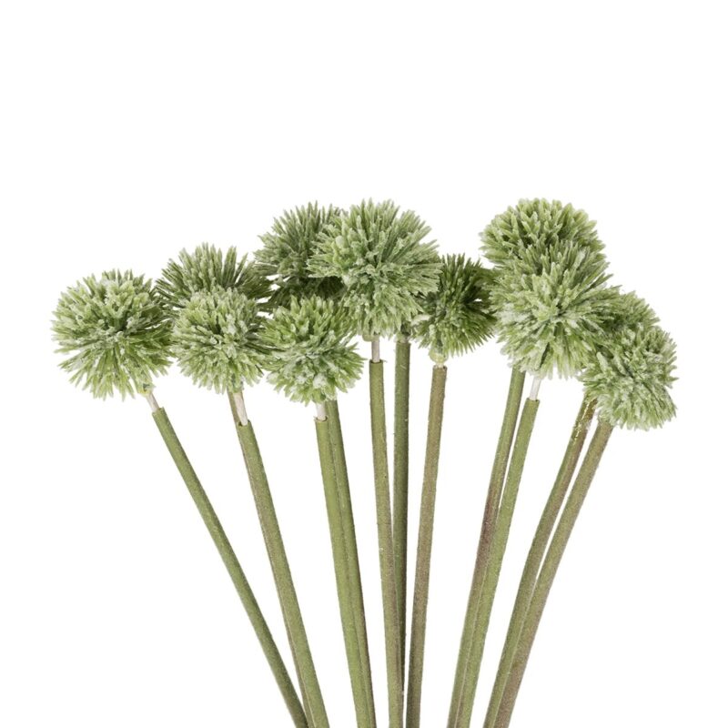 GloboStar® Artificial Garden PALE GREEN DANDELION BOUQET 21362 Τεχνητό Διακοσμητικό Ταραξάκο Μπουκέτο Y54cm