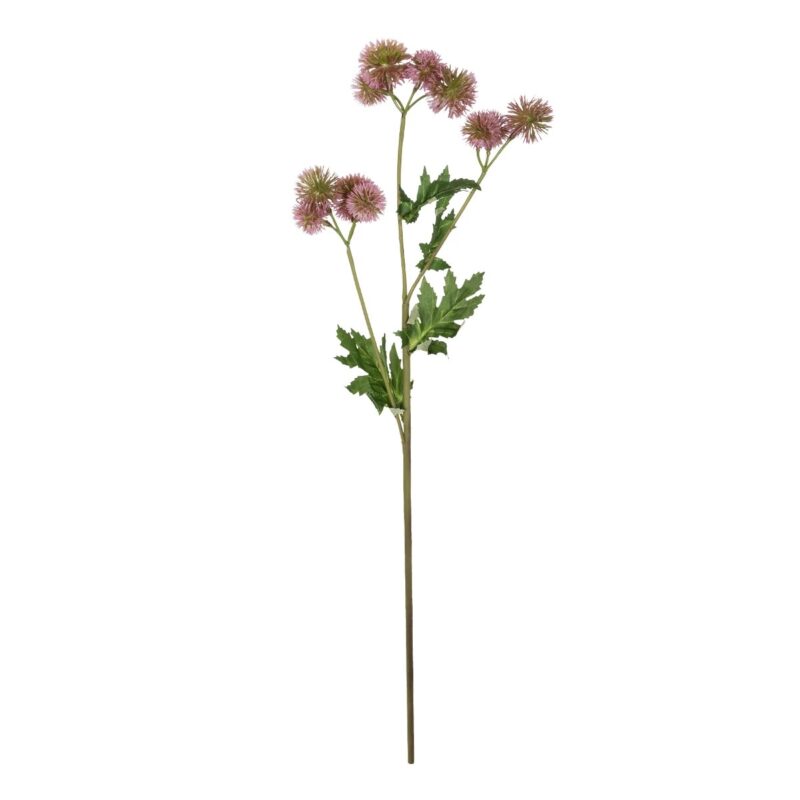 GloboStar® Artificial Garden PURPLE DANDELION BOUQET 21364 Τεχνητό Διακοσμητικό Ταραξάκο Μπουκέτο Y62cm