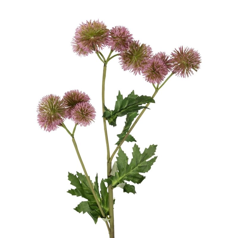 GloboStar® Artificial Garden PURPLE DANDELION BOUQET 21364 Τεχνητό Διακοσμητικό Ταραξάκο Μπουκέτο Y62cm