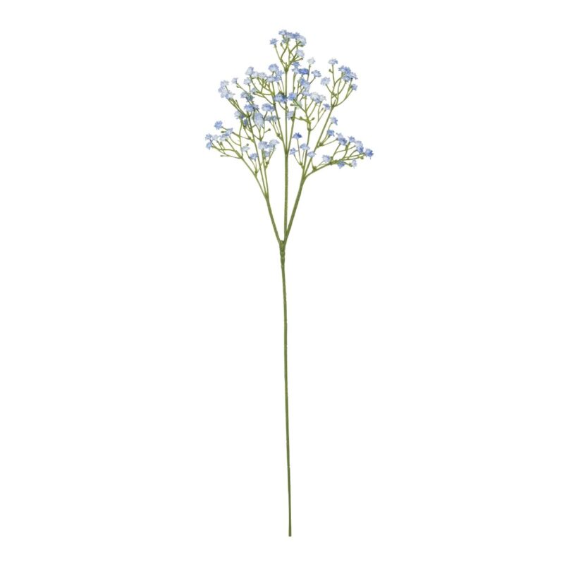 GloboStar® Artificial Garden BLUE BRANCH BABY BREATH 21296 Τεχνητό Διακοσμητικό Κλαδί Μπλέ Γυψοφίλης Y53cm
