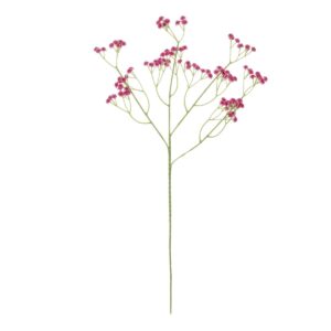 GloboStar® Artificial Garden PINK BRANCH BABY BREATH 21368 Τεχνητό Διακοσμητικό Κλαδί Ροζ Γυψοφίλης Y61cm