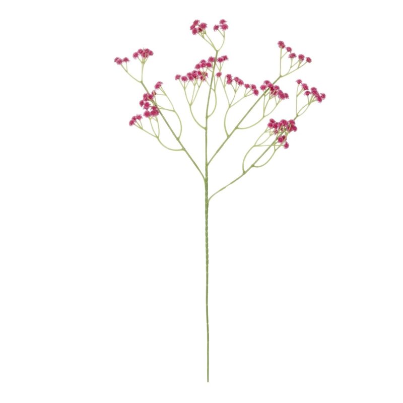 GloboStar® Artificial Garden PINK BRANCH BABY BREATH 21368 Τεχνητό Διακοσμητικό Κλαδί Ροζ Γυψοφίλης Y61cm