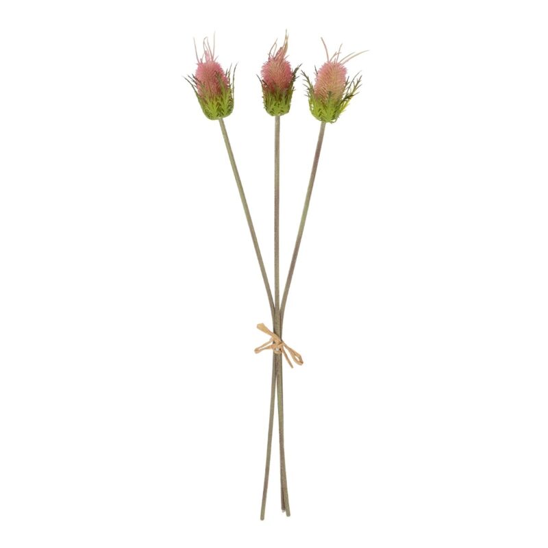 GloboStar® Artificial Garden PINK VELVET FRUIT BOUQET 21377 Τεχνητό Διακοσμητικό  Μπουκέτο Βερμπάσκο Y56cm