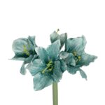 GloboStar® Artificial Garden SKY BLUE KAFFIR LILY BRANCH 21389 Τεχνητό Διακοσμητικό Κλαδί Μπλέ Κρίνο Y72cm