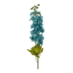 GloboStar® Artificial Garden BLUE DELPHINIUM FLOWER BRANCH 21394 Τεχνητό Διακοσμητικό Κλαδί Δελφίνιο Y48cm