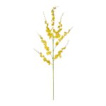 GloboStar® Artificial Garden YELLOW DANCE ORCHID BRANCH 21414 Τεχνητό Διακοσμητικό Κλαδί Κίτρινη Ορχιδέα Y110cm