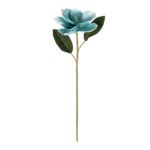 GloboStar® Artificial Garden BLUE MAGNOLIA BRANCH 21425 Τεχνητό Διακοσμητικό Κλαδί Μπλε Μανόλια Y80cm