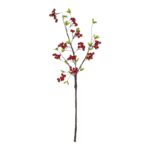 GloboStar® Artificial Garden RED HOLLY BERRIES FRUIT BRANCH 21430 Τεχνητό Διακοσμητικό Κλαδί Κόκκινο Γκί Y90cm