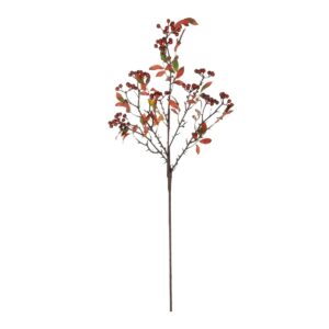 GloboStar® Artificial Garden BROWN BERRIES FRUIT BRANCH 21444 Τεχνητό Διακοσμητικό Κλαδί Κάφε Γκί Y94cm