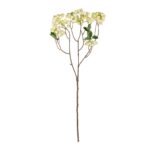 GloboStar® Artificial Garden WHITE BERRIES FRUIT BRANCH 21446 Τεχνητό Διακοσμητικό Κλαδί Λευκό Γκί Y71cm