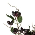 GloboStar® Artificial Garden OLIVE FRUIT BRANCH 21447 Τεχνητό Διακοσμητικό Κλαδί Ελίας Y70cm