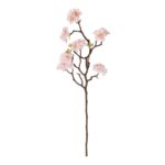 GloboStar® Artificial Garden PINK CHERRY BLOSSOM BRANCH 21454 Τεχνητό Διακοσμητικό Κλαδί Ροζ Κερασίας Y67cm