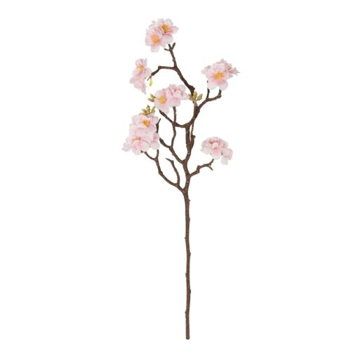 GloboStar® Artificial Garden PINK CHERRY BLOSSOM BRANCH 21454 Τεχνητό Διακοσμητικό Κλαδί Ροζ Κερασίας Y67cm