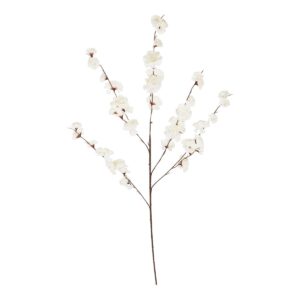 GloboStar® Artificial Garden WHITE GUAXIA FLOWER BRANCH 21456 Τεχνητό Διακοσμητικό Κλαδί Λευκή Γκουάβα Y100cm