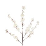 GloboStar® Artificial Garden WHITE GUAXIA FLOWER BRANCH 21456 Τεχνητό Διακοσμητικό Κλαδί Λευκή Γκουάβα Y100cm