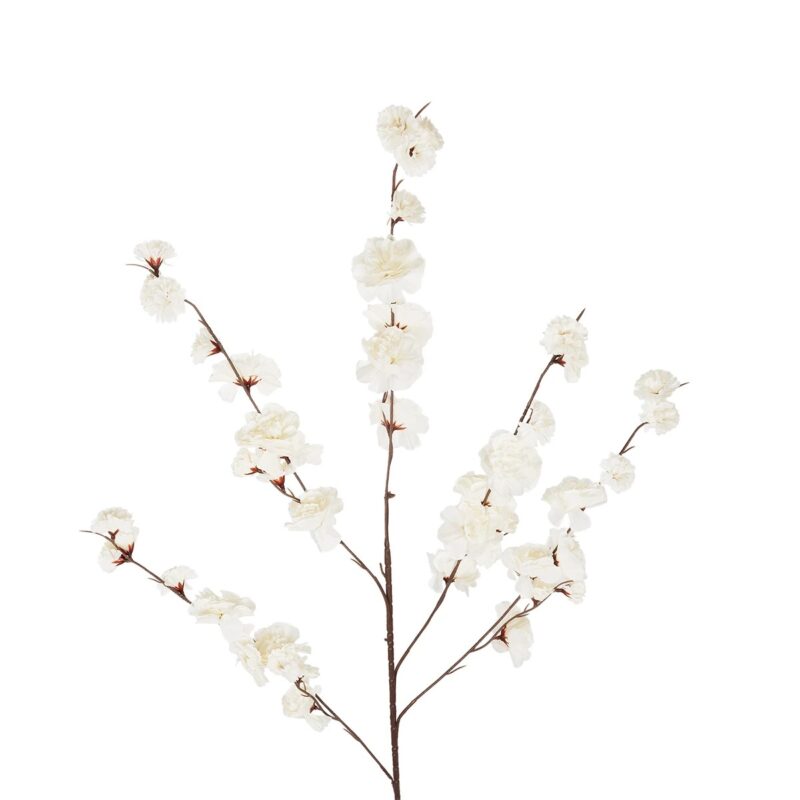 GloboStar® Artificial Garden WHITE GUAXIA FLOWER BRANCH 21456 Τεχνητό Διακοσμητικό Κλαδί Λευκή Γκουάβα Y100cm