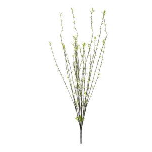 GloboStar® Artificial Garden GREEN WILLOW FLOWER BRANCH 21458 Τεχνητό Διακοσμητικό Κλαδί Λευκή Ιτιά Y86cm
