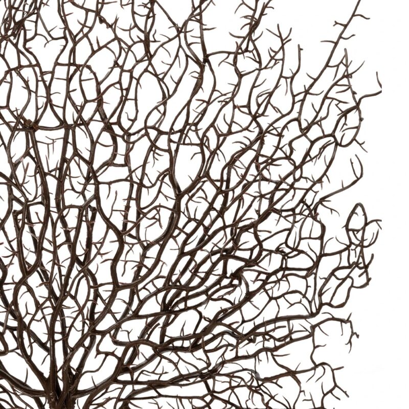 GloboStar® Artificial Garden BROWN CORAL BRANCH 21467 Τεχνητό Διακοσμητικό Κλαδί Καφέ Koράλι Y49cm