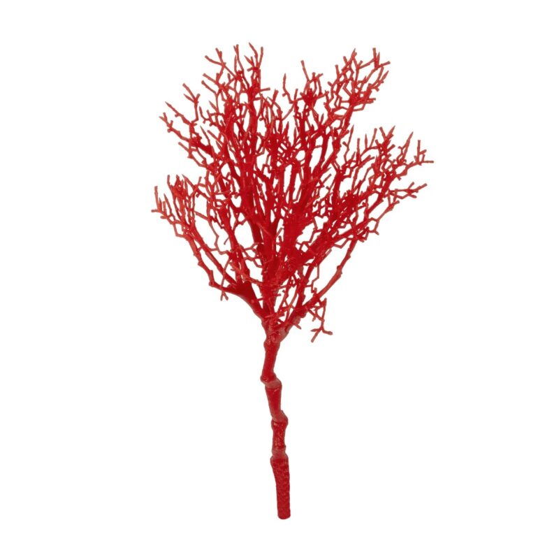 GloboStar® Artificial Garden RED CORAL BRANCH 21468 Τεχνητό Διακοσμητικό Κλαδί Κόκκινο Koράλι Y35cm