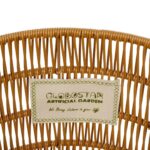 GloboStar® Artificial Garden OSAKA 21494 Διακοσμητικό Πλεκτό Καλάθι – Κασπώ Γλάστρα – Flower Pot Μπεζ Φ30cm x Υ41cm