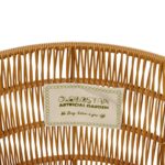 GloboStar® Artificial Garden DAKOTA 21498 Διακοσμητικό Πλεκτό Καλάθι – Κασπώ Γλάστρα – Flower Pot Μπεζ Φ33cm x Υ33cm