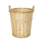 GloboStar® Artificial Garden ARIZONA 21503 Διακοσμητικό Πλεκτό Καλάθι – Κασπώ Γλάστρα – Flower Pot Μπεζ Φ36 x Υ38cm