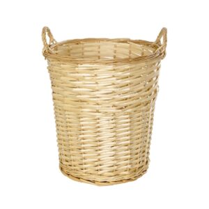 GloboStar® Artificial Garden ARIZONA 21503 Διακοσμητικό Πλεκτό Καλάθι – Κασπώ Γλάστρα – Flower Pot Μπεζ Φ36 x Υ38cm