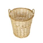 GloboStar® Artificial Garden ARIZONA 21503 Διακοσμητικό Πλεκτό Καλάθι – Κασπώ Γλάστρα – Flower Pot Μπεζ Φ36 x Υ38cm